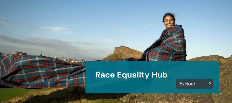 Button link to Race Equality Hub 