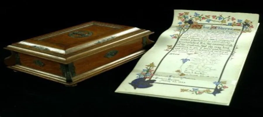 Sophia Jex-Blake Casket and Address 1894