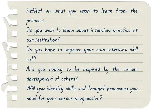 Communicating your interest notepad