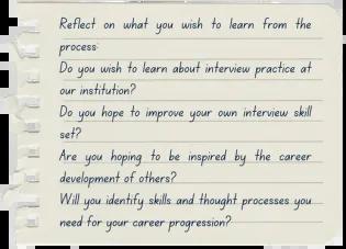 Communicating your interest notepad